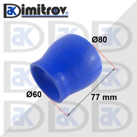 Силиконово съединение Ø60 x Ø80 x 77 mm