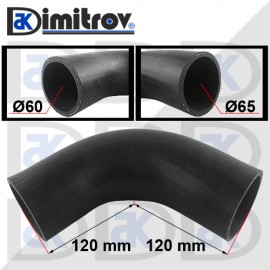 Маркуч коляно Ø 60 x Ø 65 - 120 х 120 mm