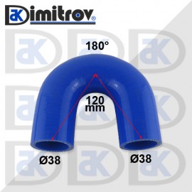 Маркуч коляно Ø 38 x Ø 38 x 120 x 120 mm - 180 градуса