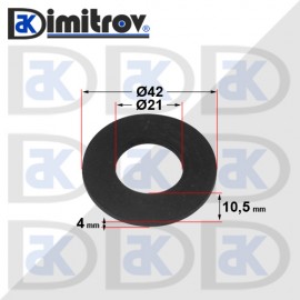 Гумена шайба Ø 21 x Ø 42 x 10,5 / 4