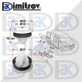 Щипка плъзгаща врата VW Multivan V Transporter V Щипка плъзгаща врата VW Multivan V Transporter V