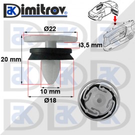 Щипка лайстна врата Citroen C-Elysee C4 DS4 DS5 Щипка лайстна врата Citroen C-Elysee C4 DS4 DS5