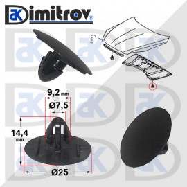 Щипка преден капак Lexus ES GS IS LS RX Toyota 4Runner Auris Avensis Aygo Camry Corolla Grand Prius Hilux IQ Land Cruiser Previa Prius Verso Yaris
