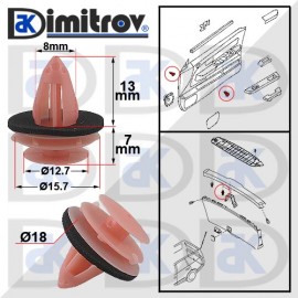 Щипка тапицерия врати багажник Nissan Infiniti Щипка тапицерия врати багажник Nissan Infiniti