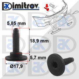 Болт броня Alfa Romeo 147 159 GT Fiat Albea Marea Multipla Punto II Seicento Siena Strada Lancia Ypsilon