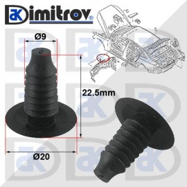 Щипка тапицерия Opel Ascona Astra Corsa Kadett Rekord Signum Vectra Щипка тапицерия Opel Ascona Astra Corsa Kadett Rekord Signum Vectra