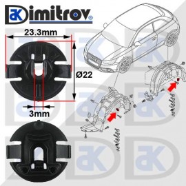Щипка подкалник Audi VW Щипка подкалник Audi VW