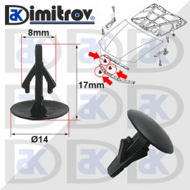 Щипка капак двигател Mazda 121 323 626 MPV Premacy Xedos Щипка капак двигател Mazda 121 323 626 MPV Premacy Xedos