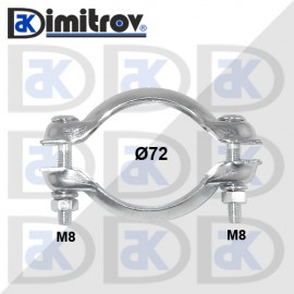 Скоба ауспух Ø72 Citroen Fiat Lancia Peugeot Renault