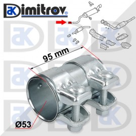 Двойна скоба ауспух Ø53 x 95 mm Audi A4 TT VW Golf IV